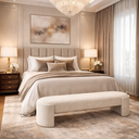 Ver imagem 3 de Recamier Puf Decorativo Fly Cama Casal 138cm Zahav Estofados:bege