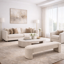 Ver imagem 2 de Recamier Puf Decorativo Fly Cama Casal 138cm Zahav Estofados:bege