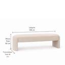 Ver imagem 6 de Recamier Puf Decorativo Fly Cama Casal 138cm Zahav Estofados:bege