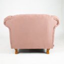 Ver imagem 1 de Poltrona Chesterfield Capitone Veludo Rose Decorativa / Sala, Tv, Estar, Recepção