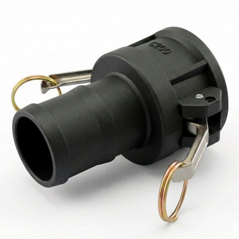 Engate Rápido Conexão Fêmea Espigão 2,5 Polegadas em Polipropileno Preto