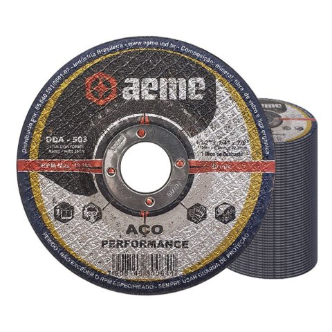 Disco Desbaste Aeme Aço/inox Dda 503 4.1/2x1/4x7/8 (114.3x6.4x22.22) 50 Unidades
