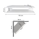 Ver imagem 5 de Rack Suspenso para Tv de até 50” Aparador Bancada Estante de Canto Branco