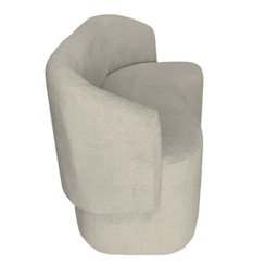 Sofá Recamier Orgânico Bouclê Bege - D'classe Decor - 5