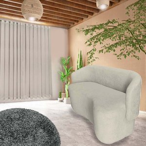 Sofá Recamier Orgânico Bouclê Bege - D'classe Decor