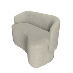 Sofá Recamier Orgânico Bouclê Bege - D'classe Decor - 6