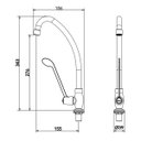 Ver imagem 5 de Torneira Cozinha Bancada Globalmedic 1/4 de Volta 25772 Meber - Cromado