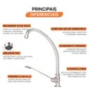 Ver imagem 3 de Torneira Cozinha Bancada Globalmedic 1/4 de Volta 25772 Meber - Cromado
