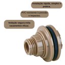 Ver imagem 3 de Adaptador Caixa D'agua 40mm X 1.1/4 | Akato | Kit 03 Un