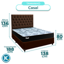 Ver imagem 3 de Kit Cabeceira + Cama Box + Colchão Casal Molas Ensacadas Life Gold Paropas