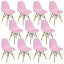 Ver imagem 3 de Kit 11 Cadeiras Charles Eames Eiffel Wood Design Rosa