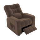 Ver imagem 1 de Poltrona do Papai Clausi 82cm Reclinável Manual Veludo Marrom - Sallar Home