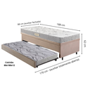 Ver imagem 2 de Bicama Box Baú Solteiro com Colchão Ecoline D23 Ecoflex Suede 88x188