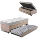 Ver imagem 1 de Bicama Box Baú Solteiro com Colchão Ecoline D23 Ecoflex Suede 88x188