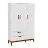 Guarda-Roupa Nature 3 Portas Matic Cor Branco Acetinado - 2