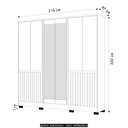 Ver imagem 4 de Guarda Roupa Casal 216cm com Espelho Freeze Freijó/off Z17 - Mpozenato