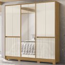 Ver imagem 2 de Guarda Roupa Casal 216cm com Espelho Freeze Freijó/off Z17 - Mpozenato