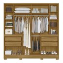 Ver imagem 5 de Guarda Roupa Casal 216cm com Espelho Freeze Freijó/off Z17 - Mpozenato