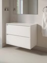 Ver imagem 4 de Gabinete para Banheiro com Espelheira 80cm MDF Branco Dubai - On Móveis