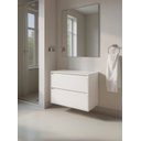 Ver imagem 1 de Gabinete para Banheiro com Espelheira 80cm MDF Branco Dubai - On Móveis