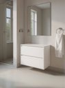 Ver imagem 1 de Gabinete para Banheiro com Espelheira 80cm MDF Branco Dubai - On Móveis