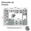 Ver imagem 3 de Armário de Cozinha Completa 320 cm Branco/Cinza Lux Madesa 08