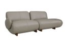 Ver imagem 1 de Sofá de Couro Onix 3 Lugares com Chaise Direita Taupe - Mempra