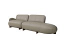 Ver imagem 3 de Sofá de Couro Onix 3 Lugares com Chaise Direita Taupe - Mempra
