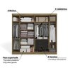 Guarda Roupa com 6 Portas - Preto/Nogueira - 3