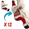 Combo 12 Papai Noel Segura Cortina Boneco Pendurado Natal - 1