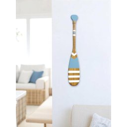 Remo Decorativo Azul Claro Listras 55 Cm Decoração Náutica Praia - 1