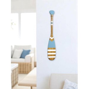 Remo Decorativo Azul Claro Listras 55 Cm Decoração Náutica Praia