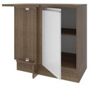 Ver imagem 3 de Balcão de Canto Glamy 1 Porta Rustic e Branco Madesa