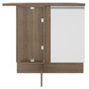 Ver imagem 2 de Balcão de Canto Glamy 1 Porta Rustic e Branco Madesa