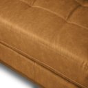 Ver mais imagens de Sofá Decorativo Bruno 3 Lugares Sala de Estar 210cm Pés em Madeira Couro Caramelo Manchado G88 - Gra