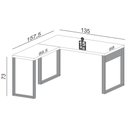 Ver imagem 4 de Mesa Escritório em L Estilo Industrial F22 Freijó/preto Fosco - Pradel