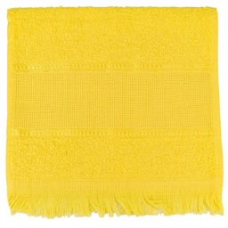 Kit 12 Toalhas Social Bordar Ponto Cruz Escola de Mão Perfeito Estilo Amarelo - 2