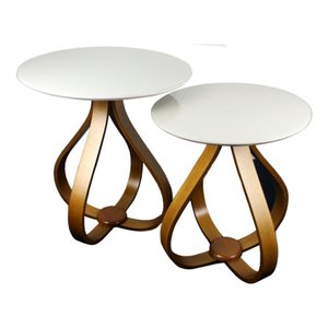 Kit Mesa Canto Gota Mel/off White Alt 60cm e 70cm C/tampo 50cm e 60cm