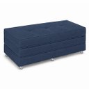 Ver imagem 1 de Puff Cama Dobravel 130cm Casal com Rodízios: Suede Azul