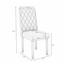 Ver imagem 3 de Mesa de Jantar 4 Lugares Dafine com Vidro Canela/off White/bege - Kappesberg Jantar