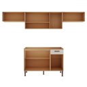 Ver imagem 2 de Cozinha Completa 8 Portas 1 Gaveta 100% Mdf Cm0051 Freijó/off White - Genialflex