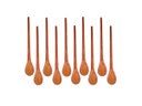 Ver imagem 1 de Kit 10 Peças Colher De Pau Madeira Modelos Molho 18 Cm