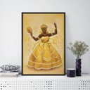 Ver imagem 2 de Quadro Decorativo Mamãe Oxum 45x34cm:Madeira branca