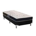 Ver imagem 1 de Cama Box Solteiro: Colchão Anatômico Anjos D28/ag65 Pantanal Thierry + Base Crc Suede Black(88x188