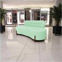 Ver mais imagens de Sofá 3 Lugares Orgânico Curvo Tókio 180cm Veludo Acqua