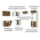 Ver imagem 5 de Armário de Cozinha Completa de Canto 100% MDF 419cm Rustic/Branco Acordes Madesa 01