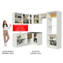Ver imagem 6 de Armário de Cozinha Completa de Canto 100% MDF 419cm Rustic/Branco Acordes Madesa 01