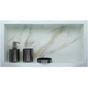 Ver imagem 1 de Nicho Porcelanato Banheiro Branco Calacata Ouro 60x32cm