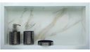 Ver imagem 1 de Nicho Porcelanato Banheiro Branco Calacata Ouro 60x32cm