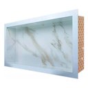 Ver imagem 5 de Nicho Porcelanato Banheiro Branco Calacata Ouro 60x32cm